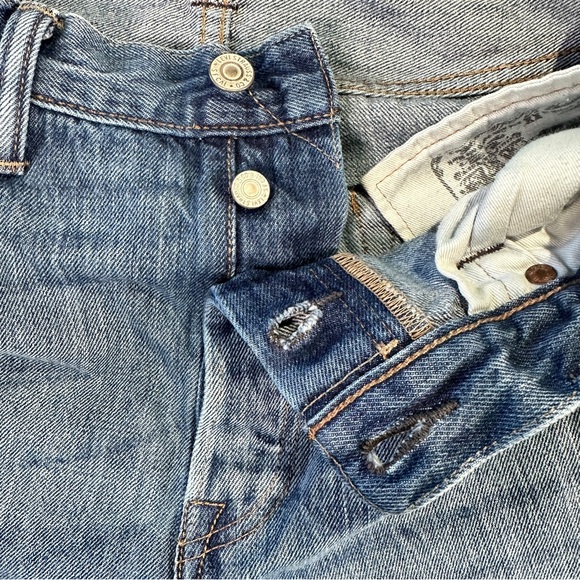 Levi’s 501 vintage denim straight leg button fly jeans classic fit 34x34 - Picture 7 of 9
